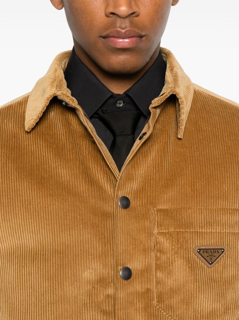 Triangle-logo Corduroy Shirt