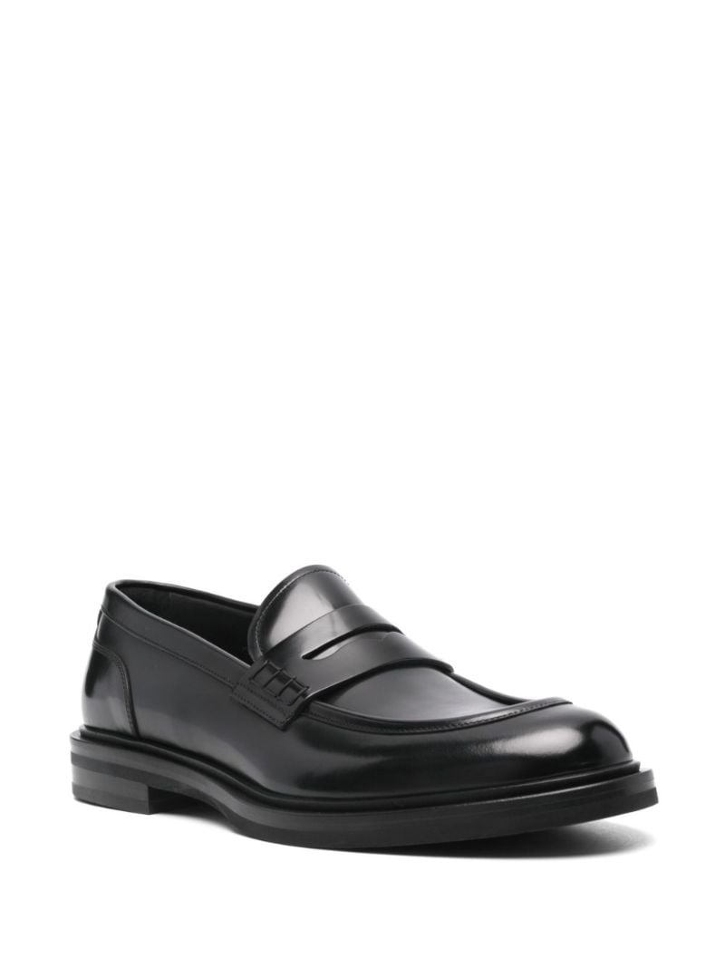 Penny-slot Leather Loafers