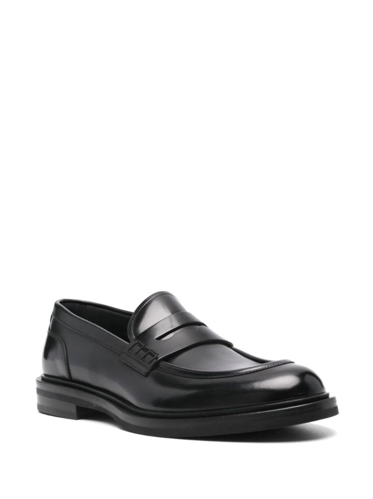 Penny-slot Leather Loafers