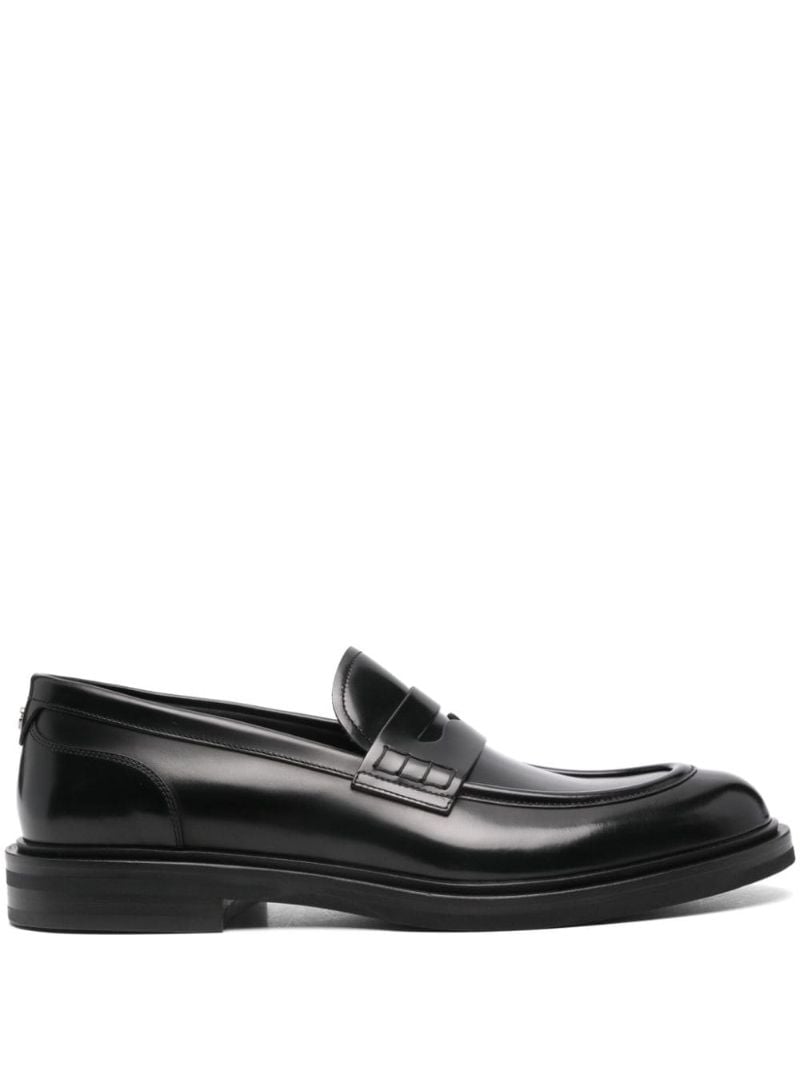 Penny-slot Leather Loafers