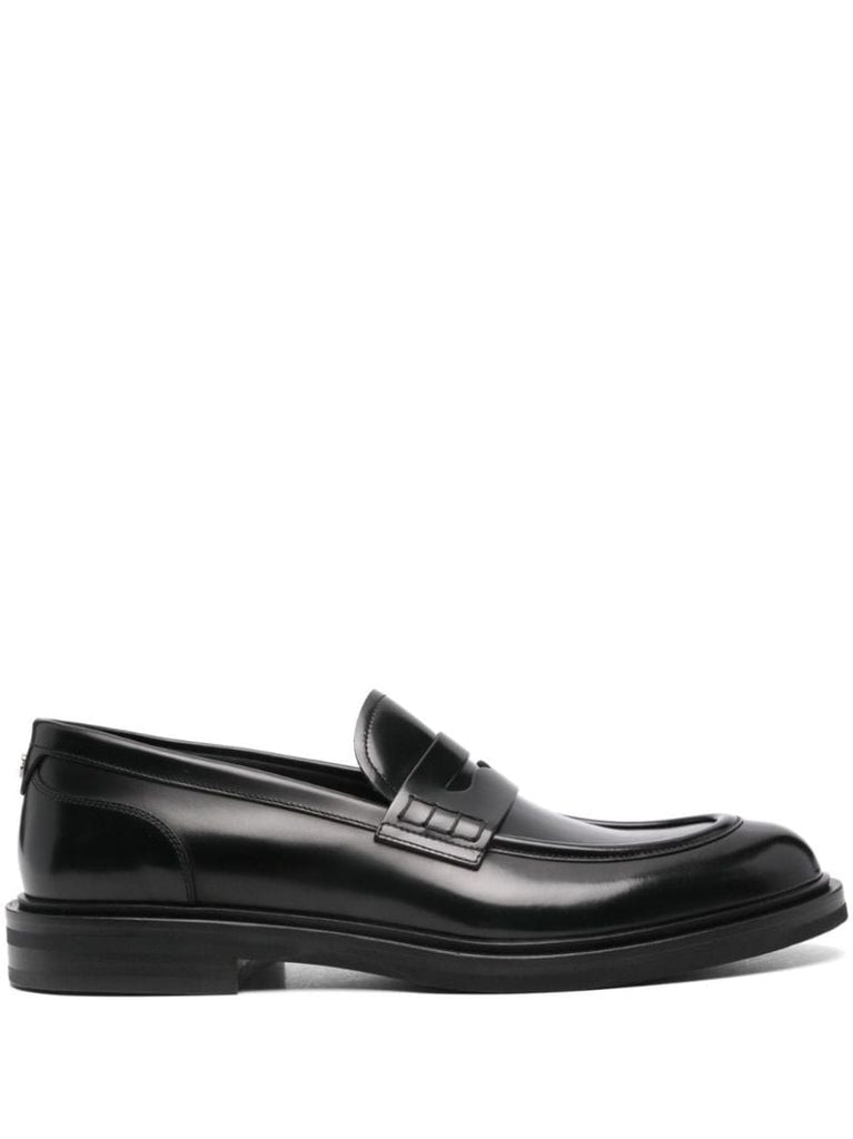 Penny-slot Leather Loafers