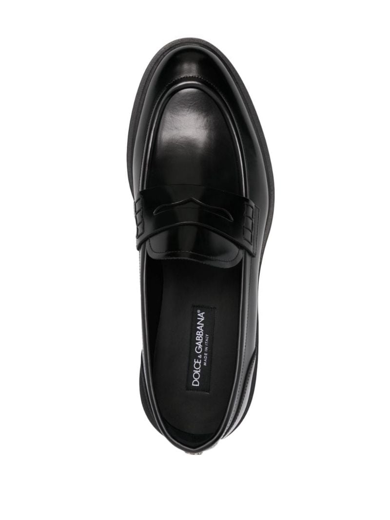 Penny-slot Leather Loafers