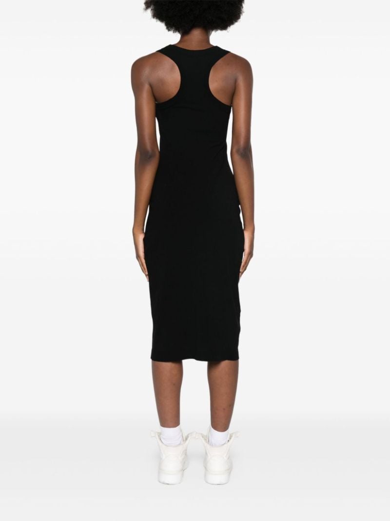Logo-embroidery Midi Dress