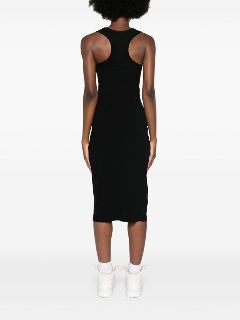Logo-embroidery Midi Dress