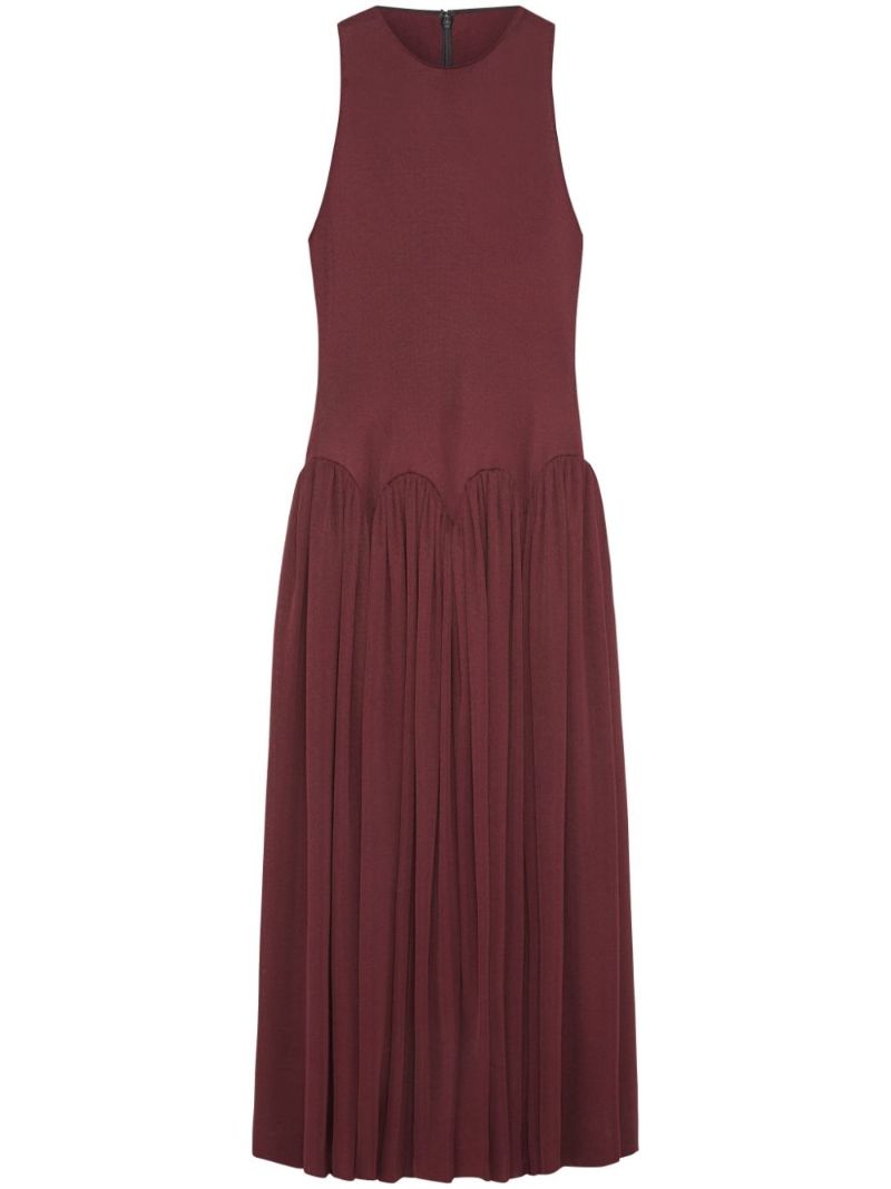 Red Pleated Dress