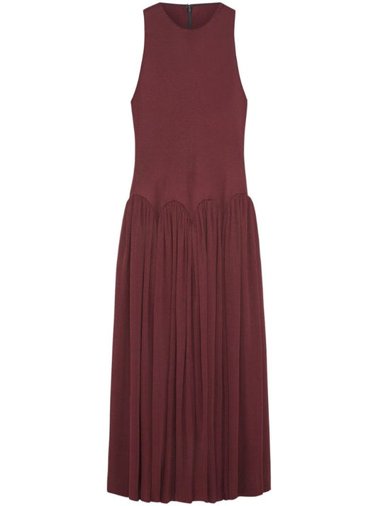 Red Pleated Dress