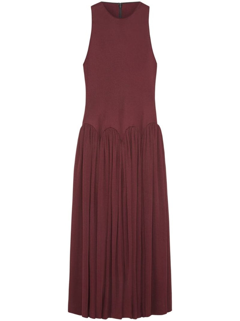 Red Pleated Dress