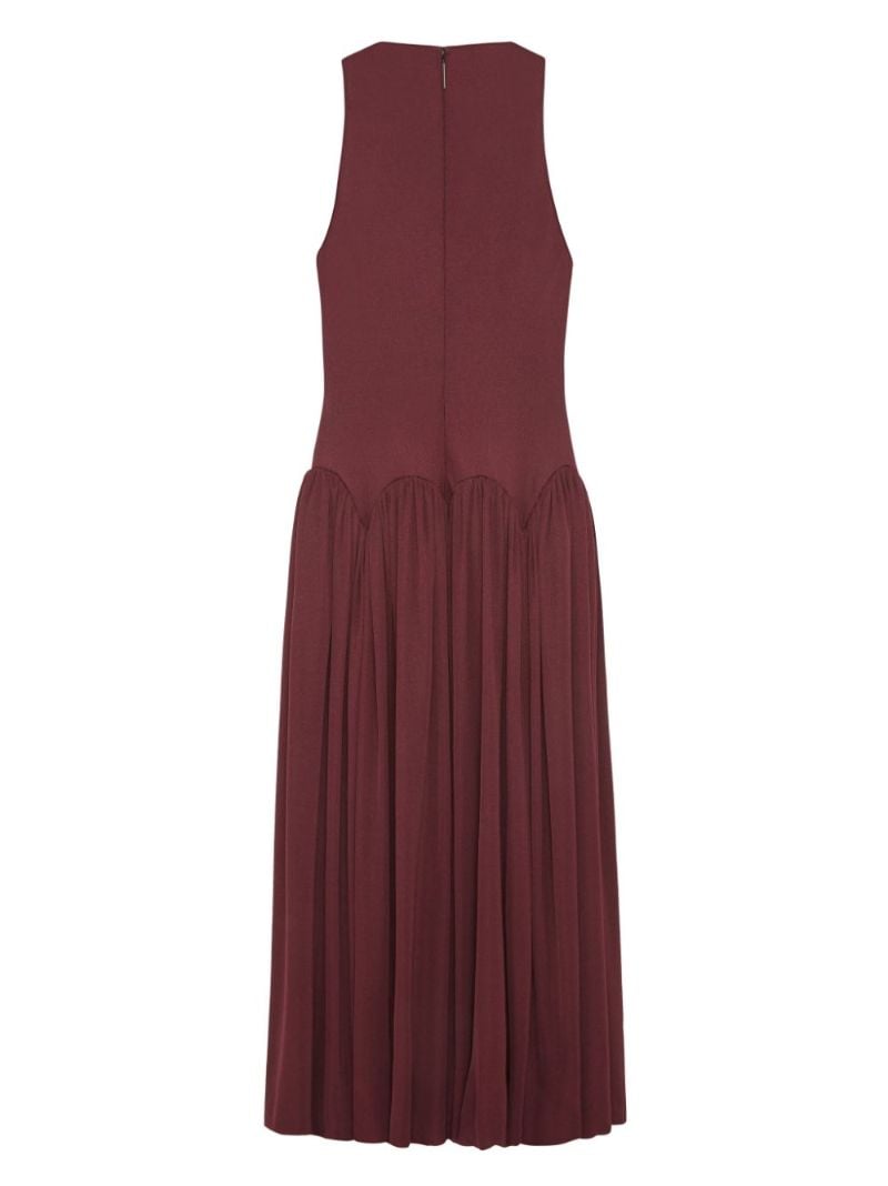 Red Pleated Dress