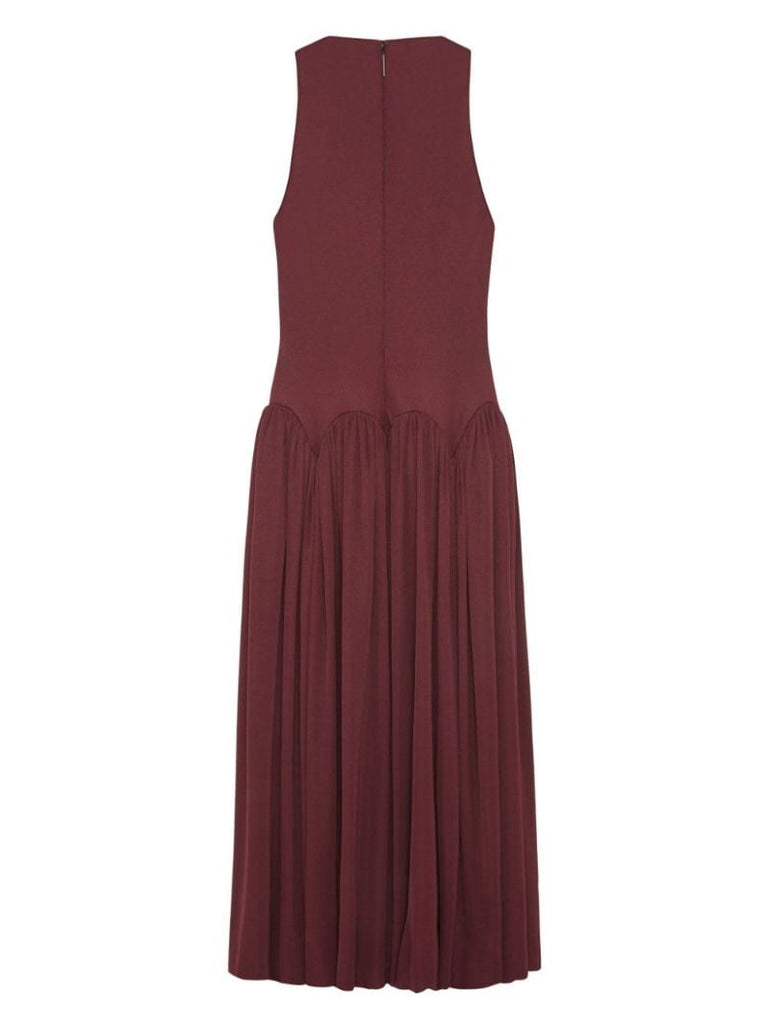 Red Pleated Dress