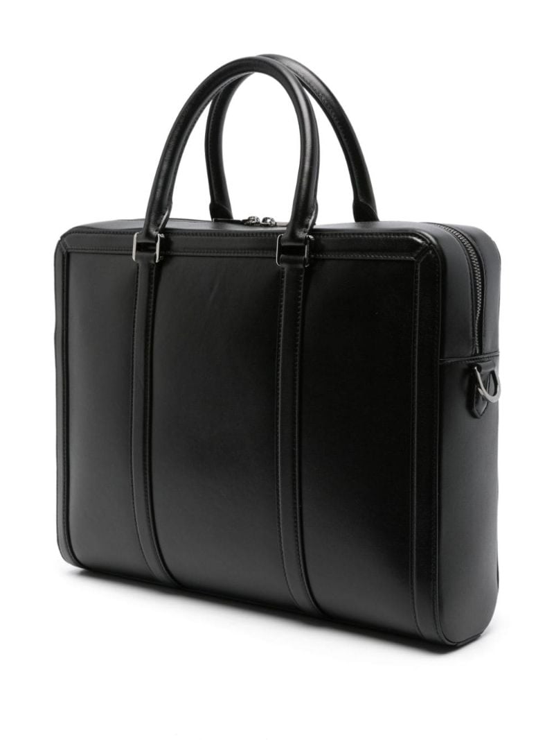 Plaque Leather Briefcase