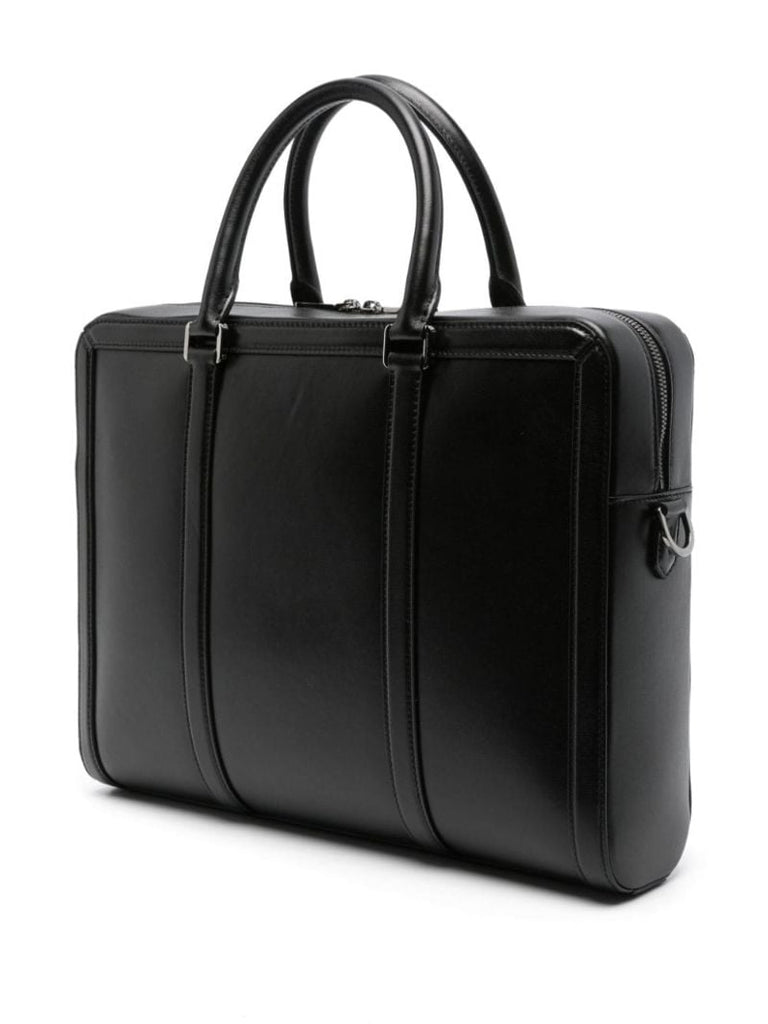 Plaque Leather Briefcase