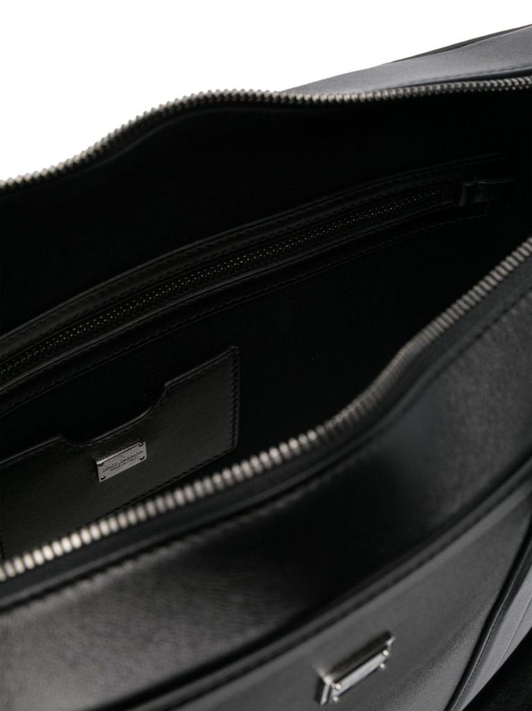 Plaque Leather Briefcase
