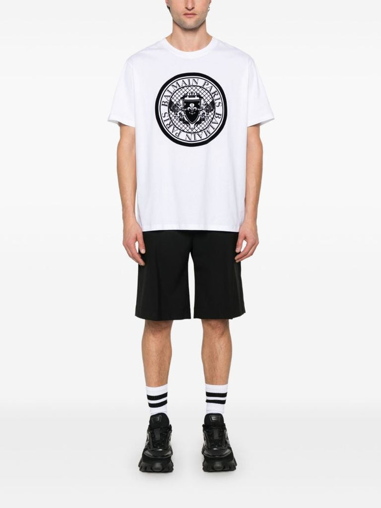 Flocked-logo T-shirt