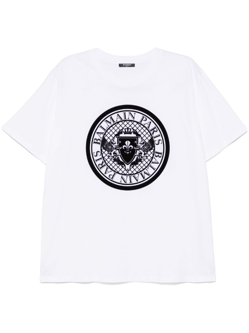 Flocked-logo T-shirt