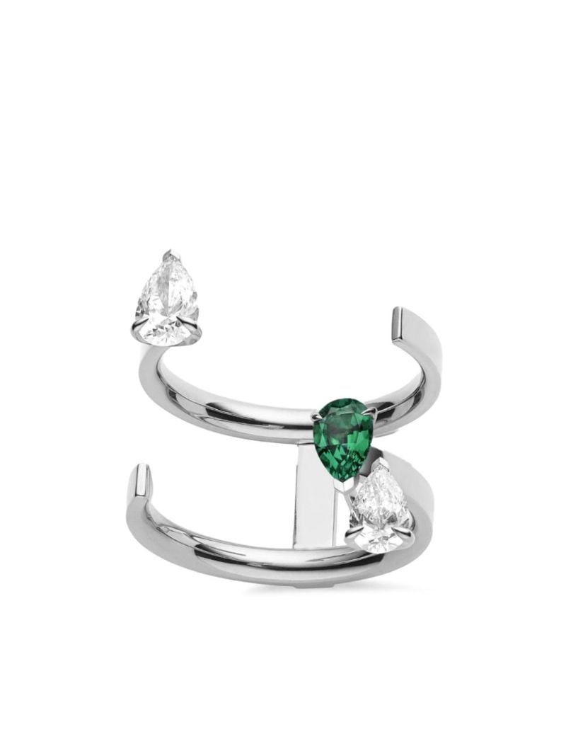 18kt White Gold Continuity Emerald Ring