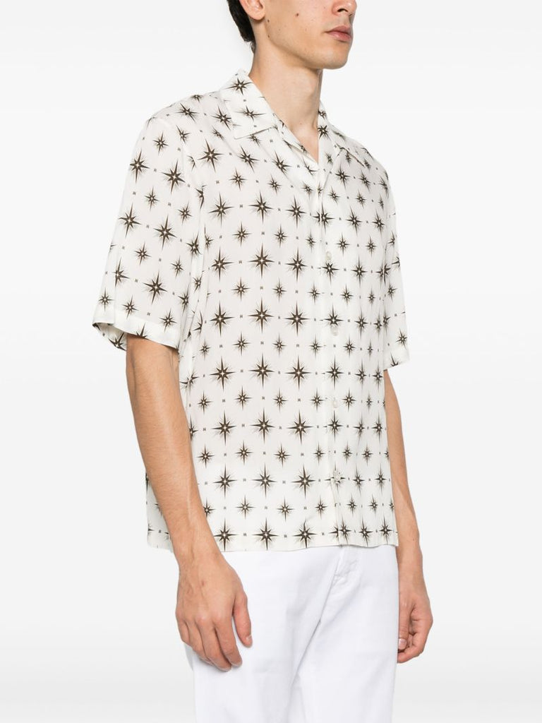 White Micro Starburst Shirt