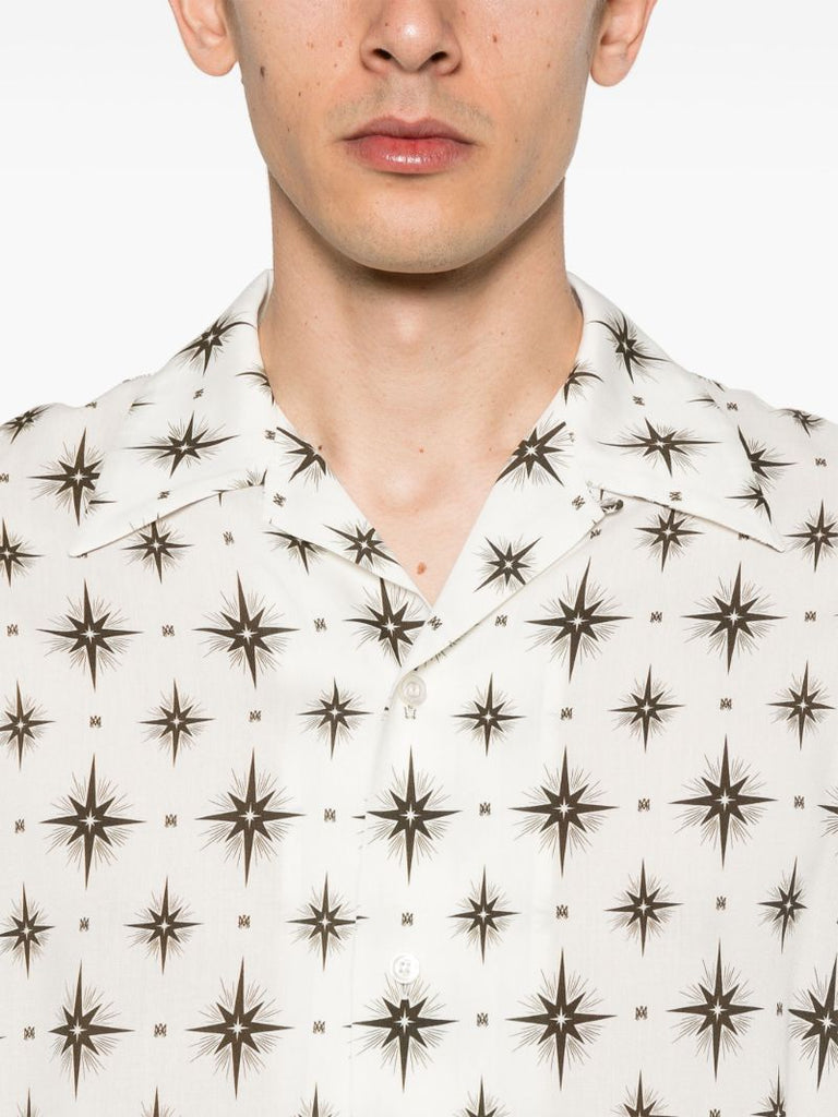 White Micro Starburst Shirt