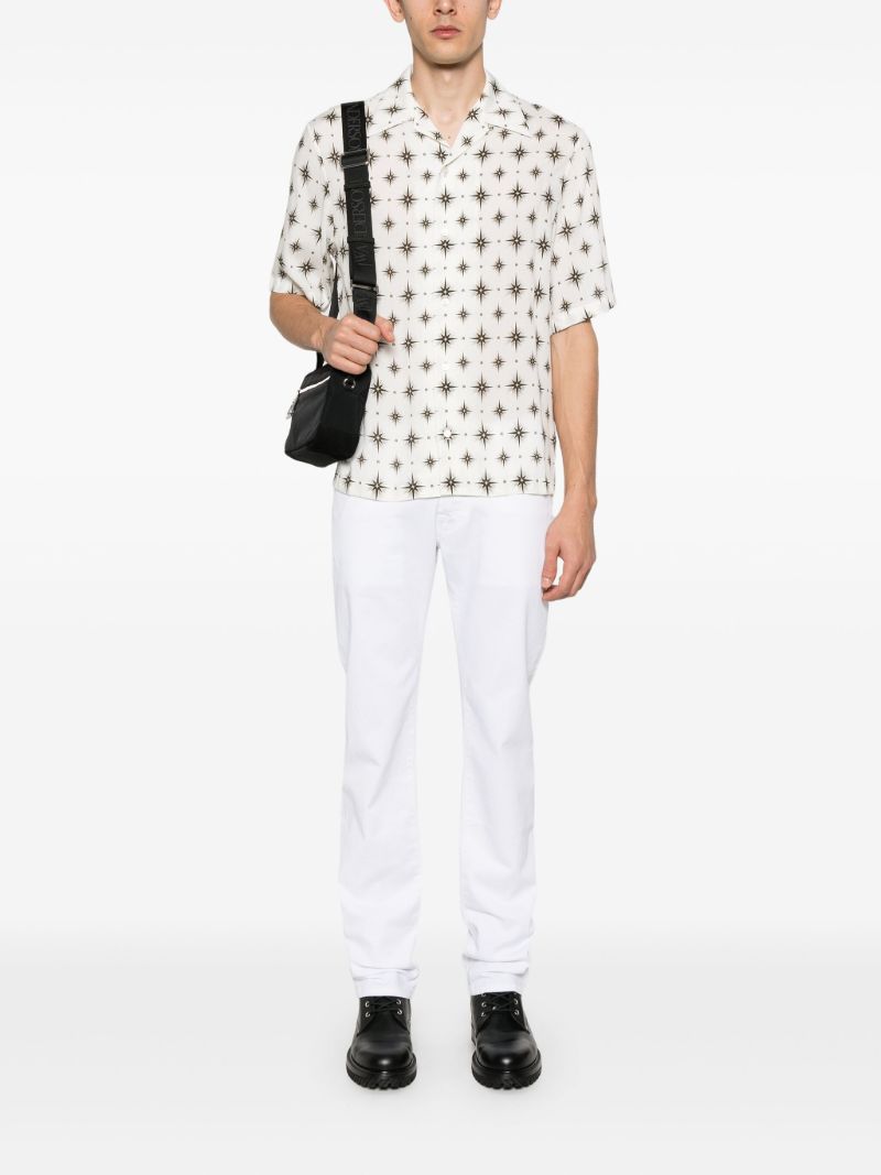 White Micro Starburst Shirt