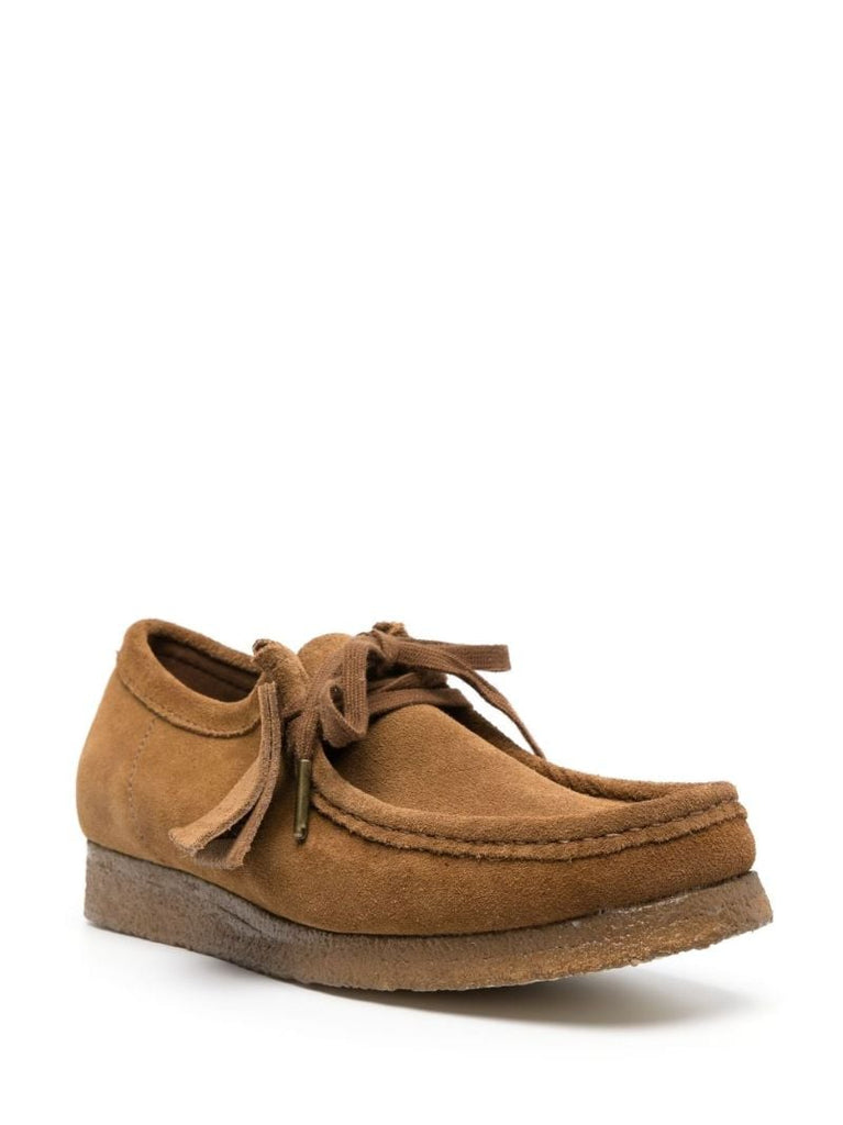 Brown Wallabee Cola Suede Loafers