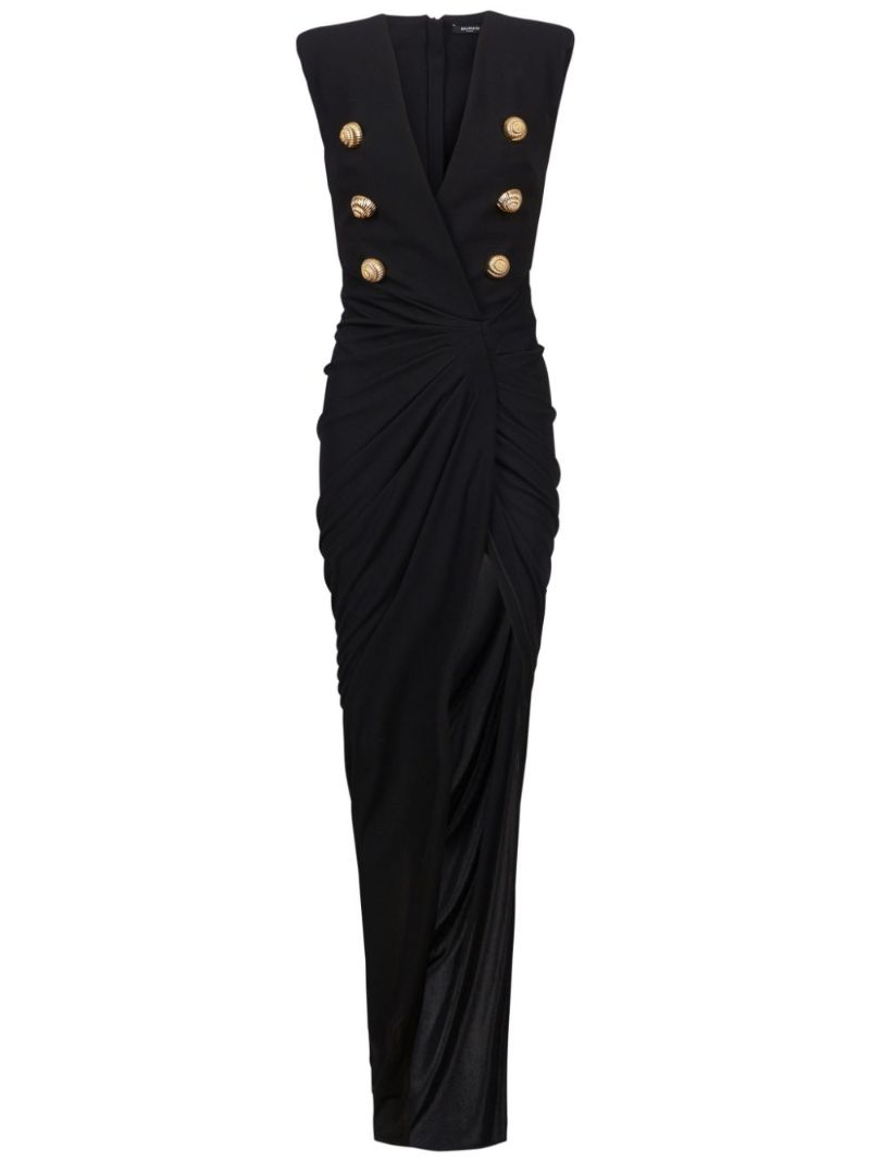 Crepe Gathered Dress