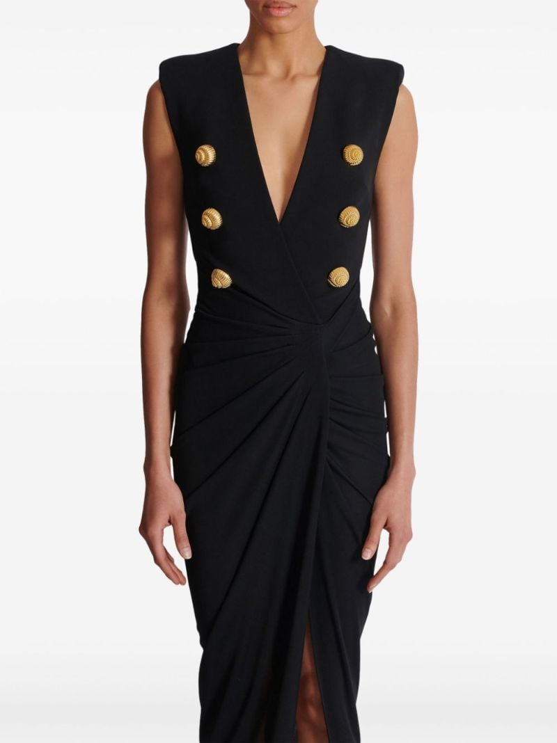 Crepe Gathered Dress