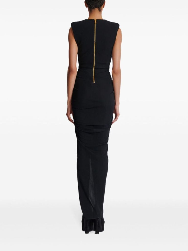 Crepe Gathered Dress