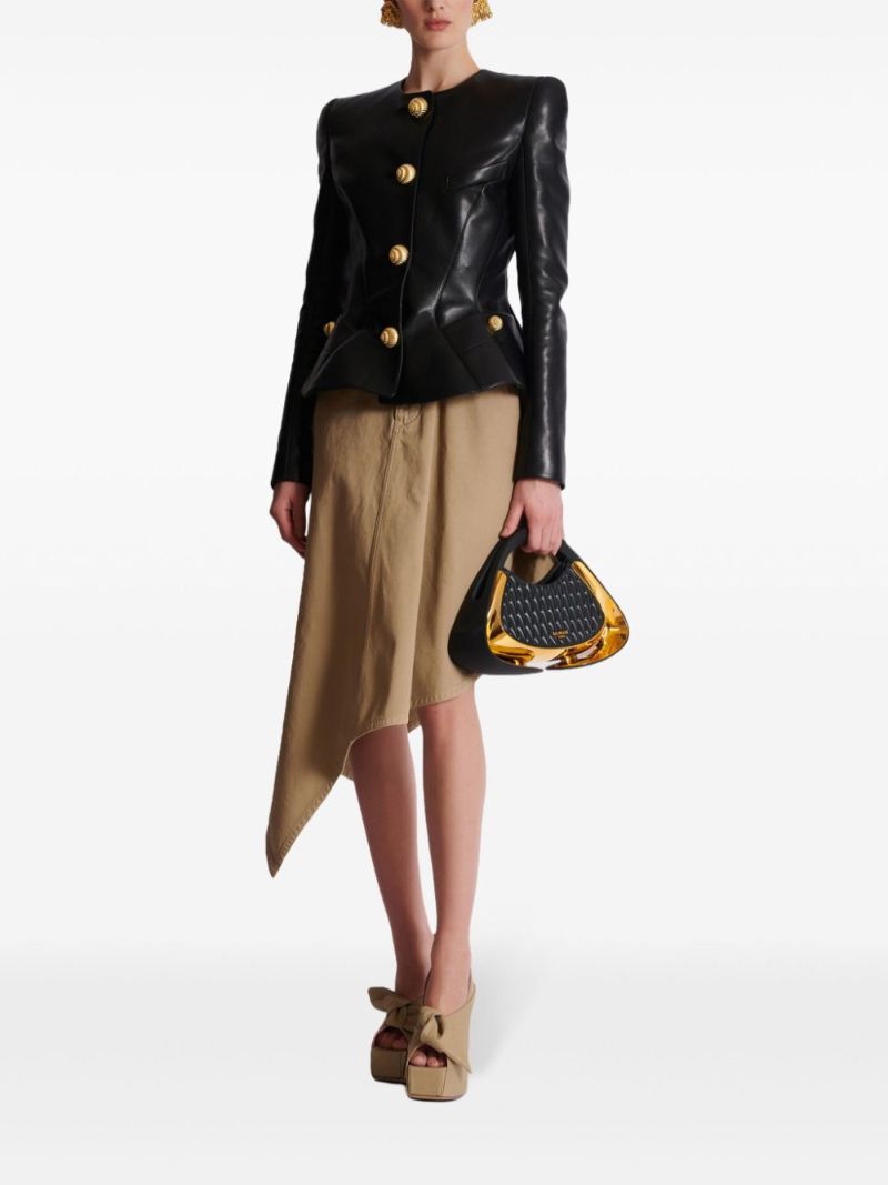 Asymmetric Denim Skirt