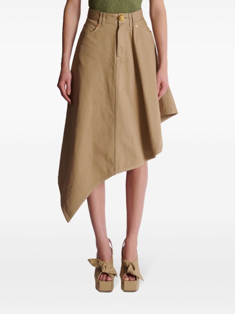 Asymmetric Denim Skirt