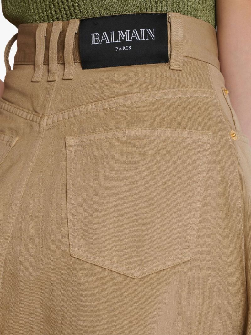 Asymmetric Denim Skirt