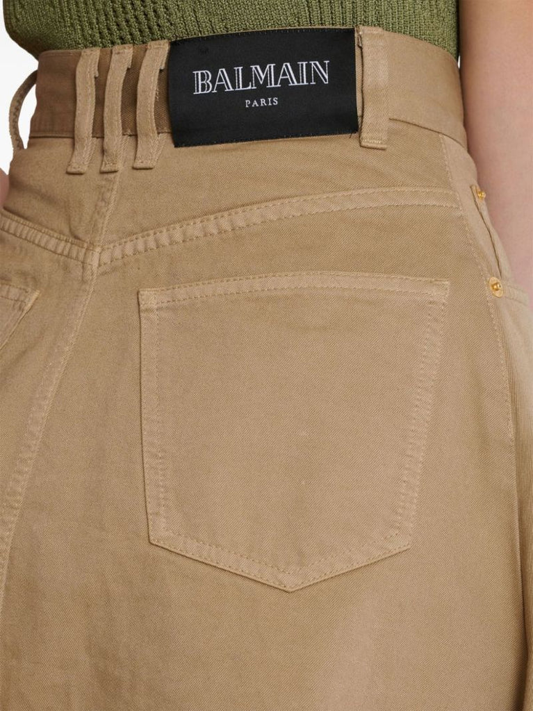 Asymmetric Denim Skirt