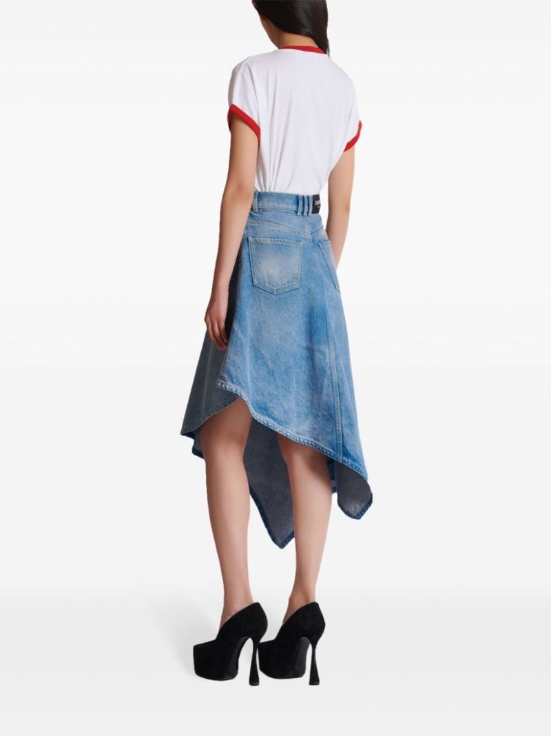Asymmetric Denim Skirt