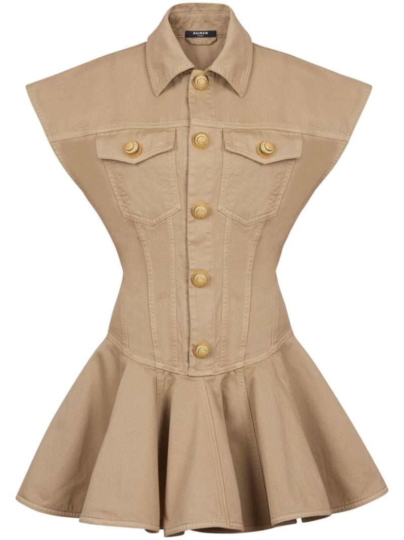 Flared Denim Dress