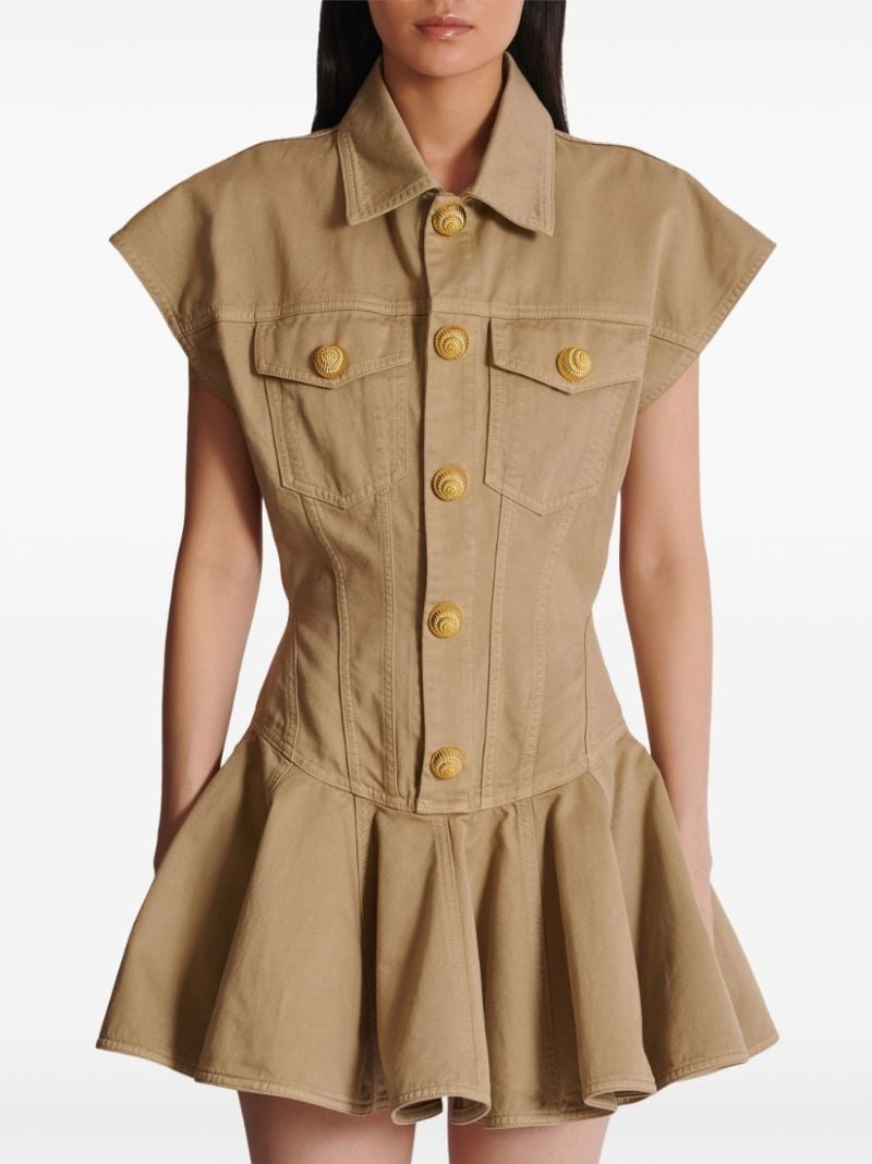 Flared Denim Dress