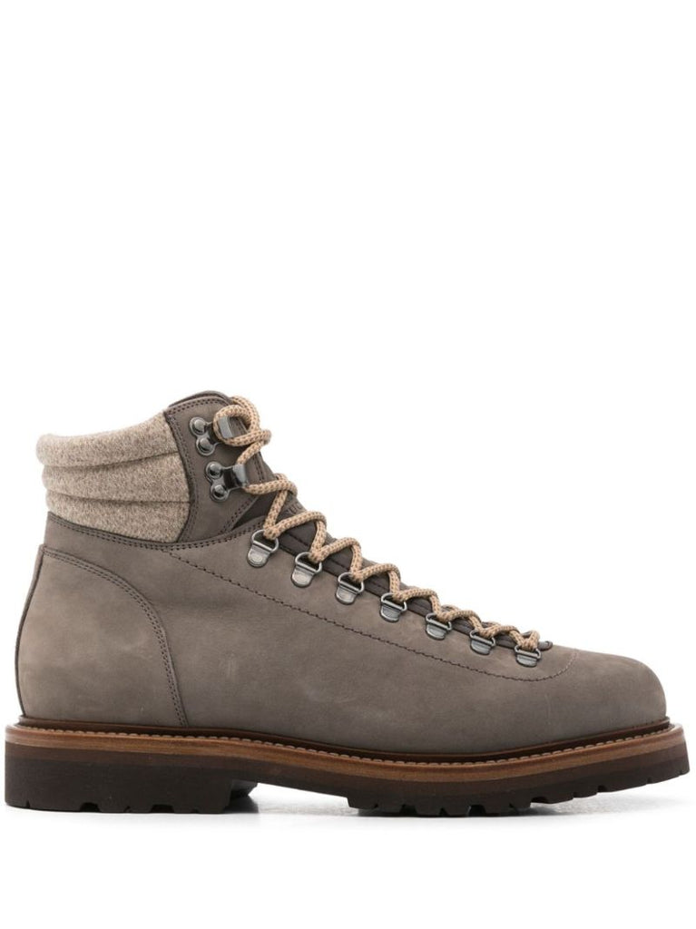 Lace-up Leather Mountain Boots