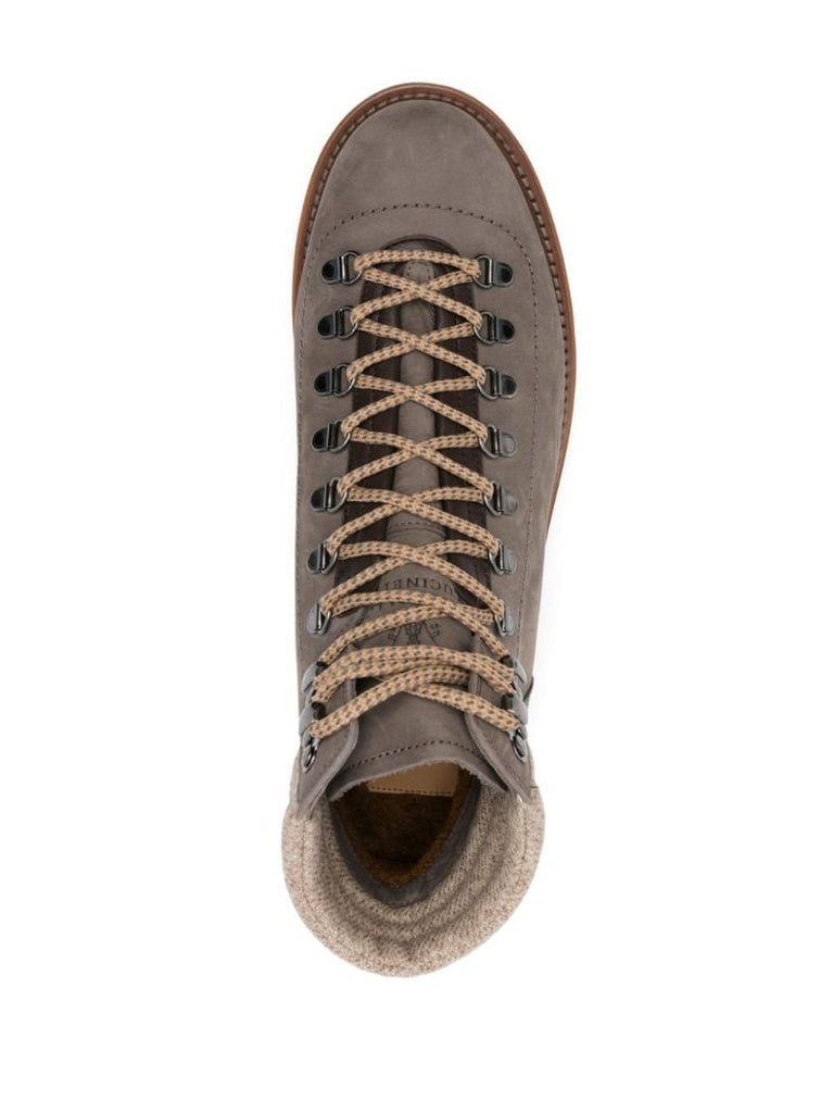Lace-up Leather Mountain Boots
