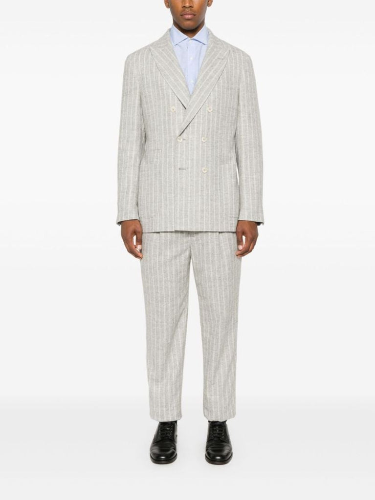 Striped One-and-a-half-breasted Suit