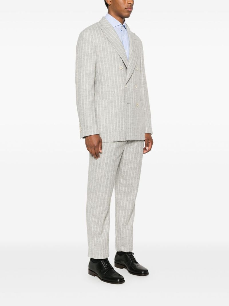 Striped One-and-a-half-breasted Suit