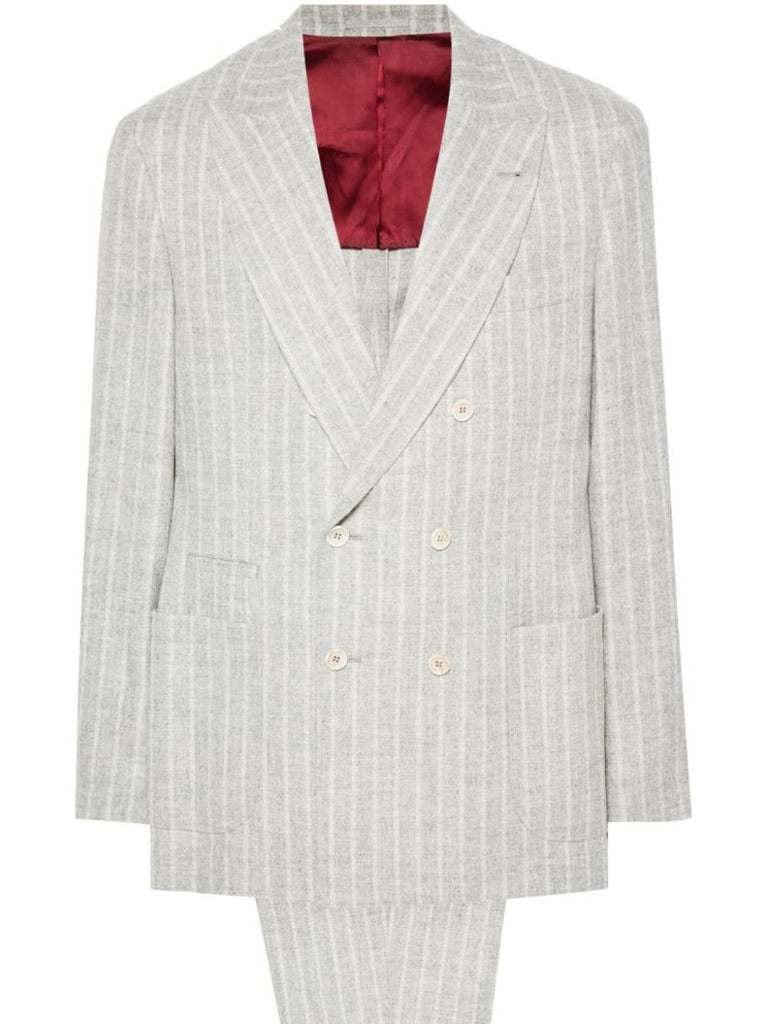 Striped One-and-a-half-breasted Suit