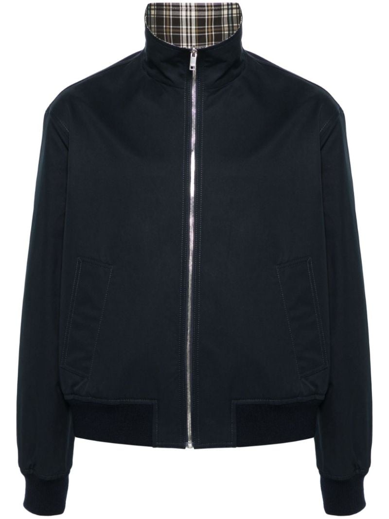 Checked Cotton Bomber Jacket