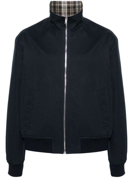 Checked Cotton Bomber Jacket