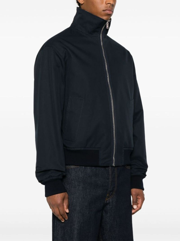 Checked Cotton Bomber Jacket