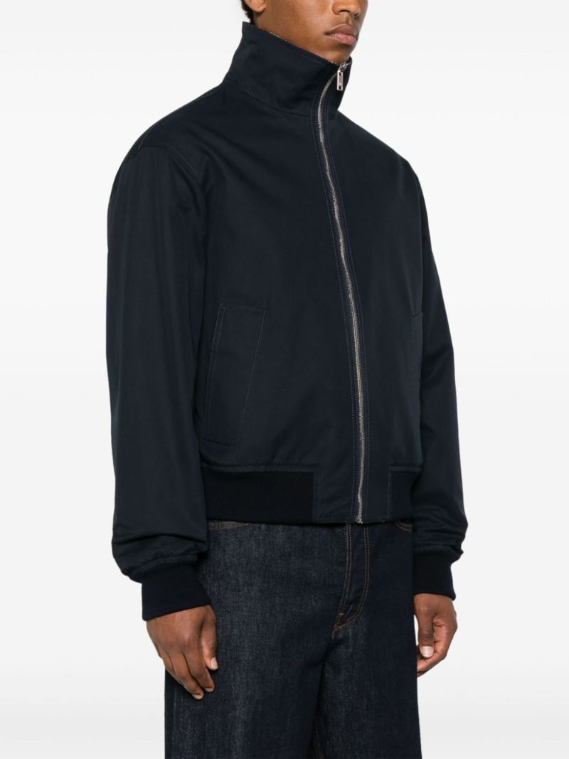 Checked Cotton Bomber Jacket