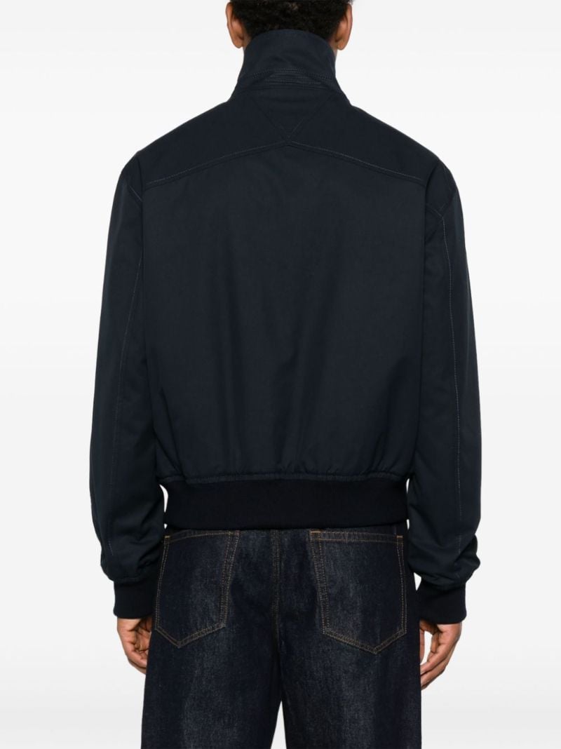 Checked Cotton Bomber Jacket