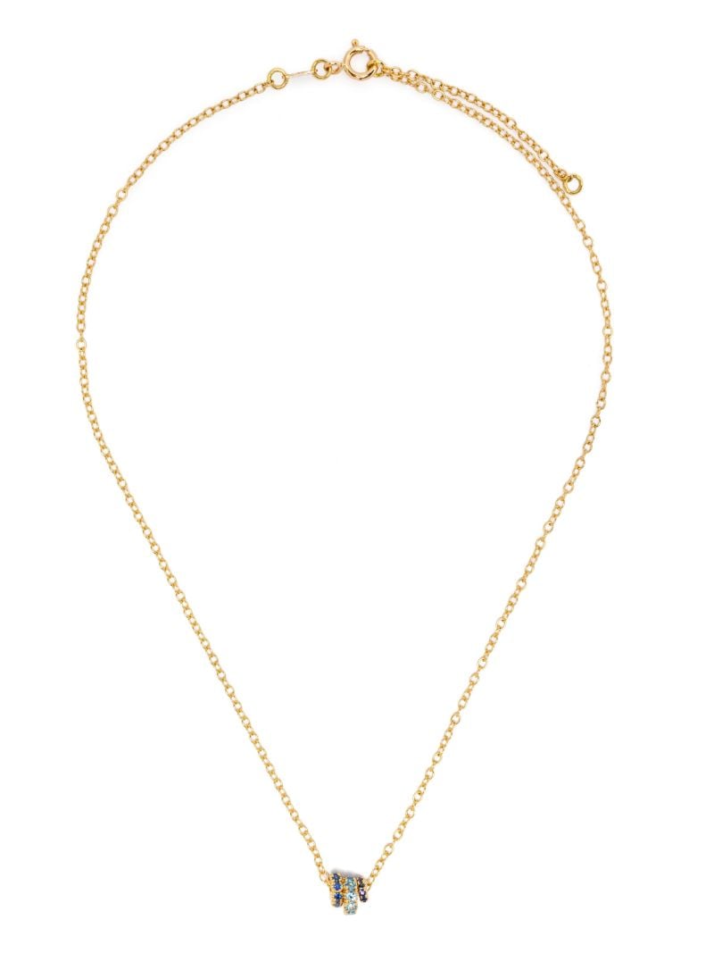 18k Yellow Gold Sapphire Necklace