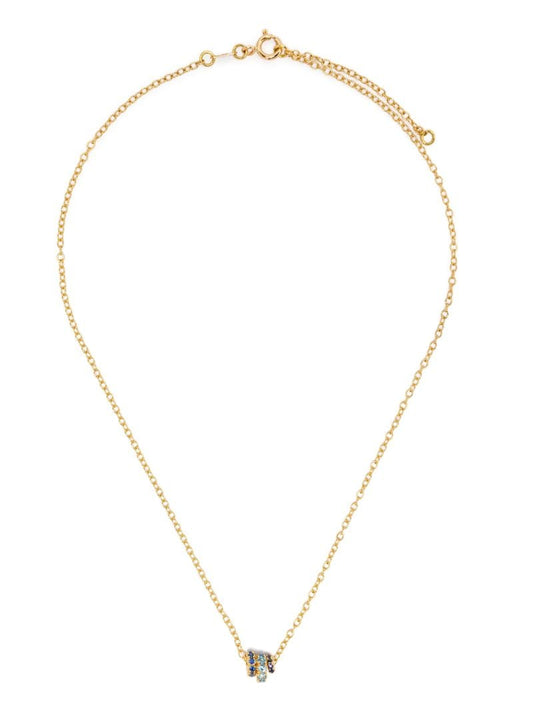 18k Yellow Gold Sapphire Necklace