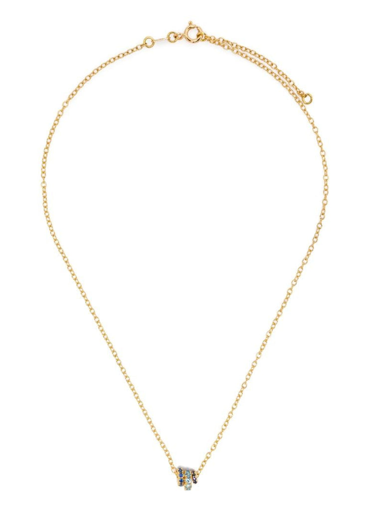18k Yellow Gold Sapphire Necklace