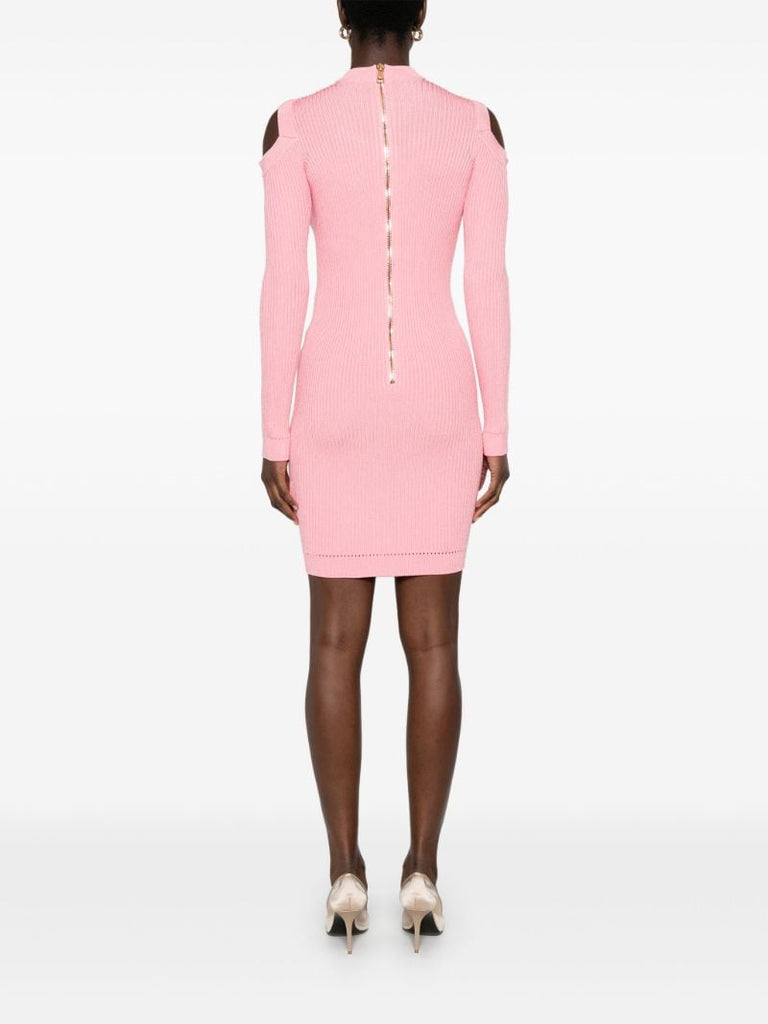Ribbed-knit Mini Dress