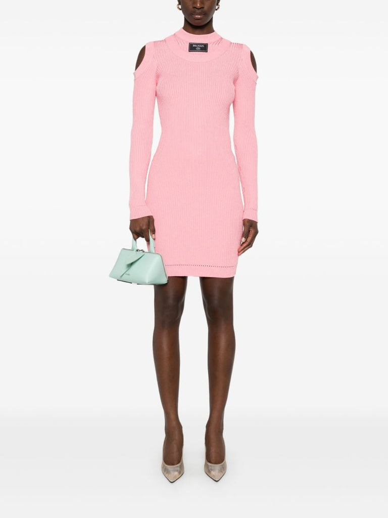 Ribbed-knit Mini Dress
