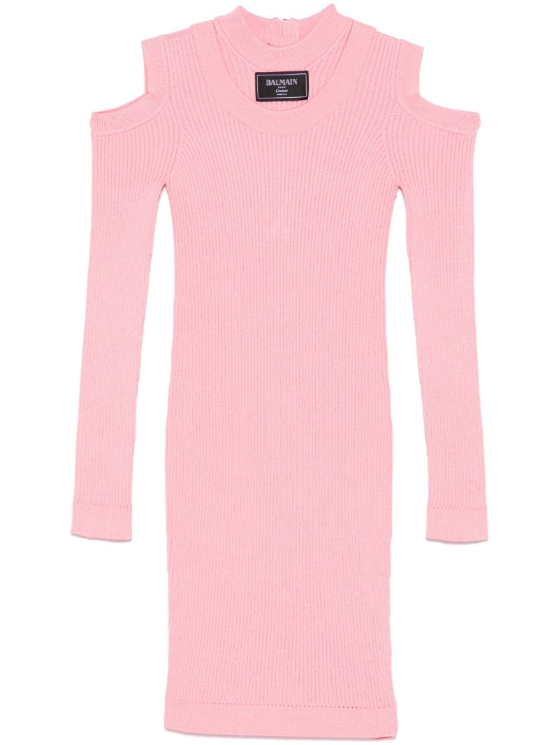 Ribbed-knit Mini Dress