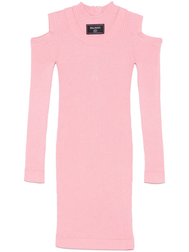 Ribbed-knit Mini Dress